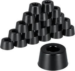 Zeynomax - Rubberen voetjes met metalen schijf voor geluidsabsorptie zwart 15 x 12 x 8 mm — thumbnail 2