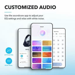 Soundcore Q20i by Anker, Draadloze Bluetooth over-ear hoofdtelefoon met hybride actieve ruisonderdrukking, 40 uur speeltijd in ANC-modus, Hi-Res audio, diepe bas, personalisatie via app — thumbnail 9