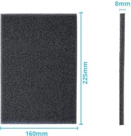 Filter voor AEG Electrolux LTHWP 1123156000 droger, warmtepompdroger, oude uitvoering, 225 x 160 mm, sponsfilter, filtermat, condensdroger, 100% Made in Germany, spons, stof — thumbnail 3