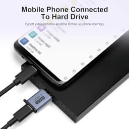 Adapter USB C naar Micro B (2 stuks); USB 3.0 kabel 10 Gbps voor USB C harde schijf; compatibel met Toshiba; HDD; Seagate; WD; Galaxy S5 Note 3; HDD enz. — thumbnail 10