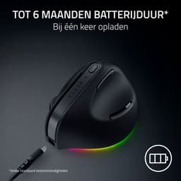Razer Pro Click V2 Vertical - Draadloze Verticale Gaming Muis - Ergonomisch - RGB - Rechtshandig - Zwart — thumbnail 4