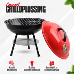Vhorec - Winter Draagbare Houtskool BBQ – Tafel BBQ - Compacte Tafelbarbecue met Deksel & Ventilatie – 36 ⌀ cm - Mini BBQ - Ideaal voor Camping, Balkon & Picknick — thumbnail 3