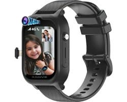 Xssive Kinder Smartwatch - 4G GPS Horloge Kind met Simkaart - Ouderlijk Toezicht, (Video) Bellen & Stappensteller - Zwart