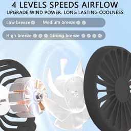 Mini draagbare ventilator, draagbare ventilator met nevelfunctie, oplaadbare venHandventilator-tilator met 4 snelheden, verstelbare koeling en handbediende sproeier voor de zomer, buiten, reizen, make-up, thuis, kantoor, kamperen — thumbnail 4