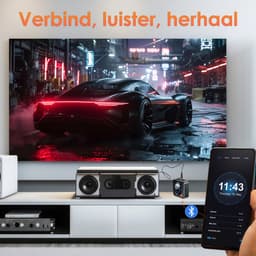 Vesfy Bluetooth 5.1 Ontvanger met NFC - AUX & RCA Audio Adapter - Voor Auto, Versterker & Speakers — thumbnail 5
