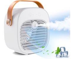 Mini Aircooler met Water Type-C - Mobiele Airco - Mini Aircooler - Bureau Ventilator - Koelventilator - Luchtkoeler- Tafelventilator - Luchtkoeler - Bureau Ventilator - Ventilator - 3 windsnelheden - Airco Alternatief - 128ML - 4000 mAh — afbeelding 1
