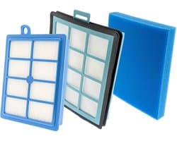 Kleanburg® - Philips PowerPro - Filter set van 3 stuks - Geschikt voor zakloze stofzuigers