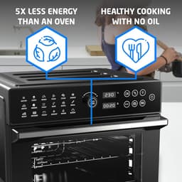 RFWR® Digitale heteluchtfriteuse oven 30L met rotisserie - XL Familieformaat 18-in-1 Dual Cook met 360° hete luchtcirculatie — thumbnail 2