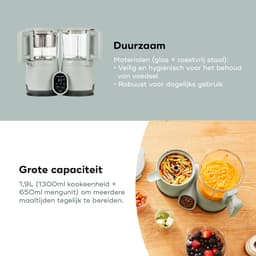 RFWR® Multifunctionele Baby Keukenmachine - 4 in 1 Stoom Blender met Grote Capaciteit - Ideaal voor Gezonde Maaltijden — thumbnail 2