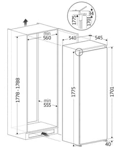 1-deurs geïntegreerde inschuifkoelkast 309l - beko - BSSA315E4SFN — thumbnail 6