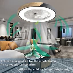Bovista Plafondventilator - Met Verlichting - Plafond Ventilator - Met Lamp - Plafonniere Met Ventilator - Met Licht - Wit — thumbnail 3