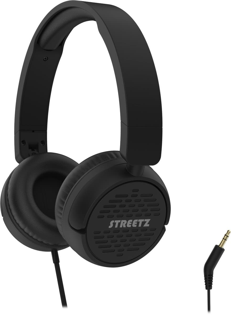 Streetz H100-BLK hoofdtelefoon/headset Hoofdtelefoons Bedraad Hoofdband Muziek Zwart — afbeelding 1