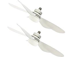 Nivard Plafondventilator - Met Verlichting - Plafond Ventilator - Met Lamp - Plafonniere Met Ventilator - Met Licht - Wit - 52cm - 2 Stuks — afbeelding 1