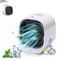 Mini Airco - Luchtkoeler - Airco met water - Koelventilator - USB Airconditioner - Mini Aircooler met Water - Afelventilator - Coolingdown - Mobiele Airco - Koelen, Blazen, Lucht Bevochtigen - Mobiele Airco - Draagbare - 166*152*142mm - 300ML — thumbnail 1