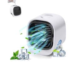 Mini Airco - Luchtkoeler - Airco met water - Koelventilator - USB Airconditioner - Mini Aircooler met Water - Afelventilator - Coolingdown - Mobiele Airco - Koelen, Blazen, Lucht Bevochtigen - Mobiele Airco - Draagbare - 166*152*142mm - 300ML — afbeelding 1