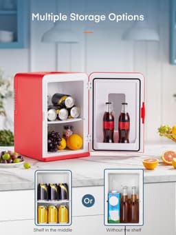 Lexium Mini Fridge for Drinks - Kleine Koelkast - Mini Koelkasten - Minibar - Mini Fridge - Mini Koelkast - Mini Koelkastje - — thumbnail 4