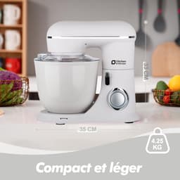 RFWR® Krachtige Keukenmachine met 10 Snelheden en 2 Mengkommen - 4.5L & 5L — thumbnail 3
