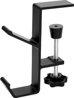 TRANKIELO® - Universele Metalen Hoofdtelefoonhaak – Dubbele Haken – Verstelbare Klem – Ruimtebesparend Ontwerp – Stabiele Installatie - Multifunctioneel Gebruik — thumbnail 1