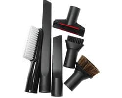 Dparts 6-delig stofzuiger hulpstukken set - geschikt voor Miele Philips AEG Karcher Bosch Numatic Nilfisk - plumeau - meubelborstel - spleetzuigmond - stofzuigermond - stofzuigermondstuk - stofzuigervoet - borstel - universeel opzetstuk zuigmond