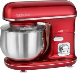Clatronic KM 3712 krachtige kneedmachine incl. transparant spatdeksel met navulopening, 1100 watt, 5 liter, draaibare multifunctionele arm, rood — thumbnail 1