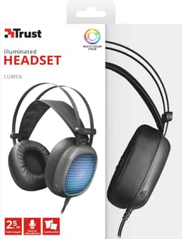 Trust Lumen | Headset | LED | Over-ear | Zwart, Blauw — thumbnail 5