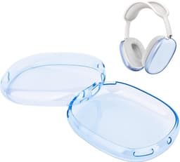 KELERINO. Siliconen Transparant Cover Case geschikt voor Airpods Max - Blauw — thumbnail 2