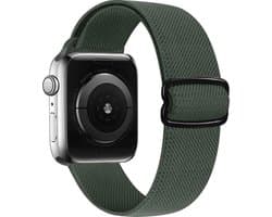 By Qubix - Geschikt voor Apple Watch bandje - Solo Loop Nylon bandje - Groen - Geschikt voor Apple Watch 38 mm / 40 mm / 41 mm / 42 mm - Smartwatch bandje - nylon - bandje iWatch