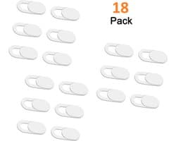 Webcam Cover - Privacy schuifje - Geschikt voor iMac, Laptop en Tablet - Wit - 18 stuks