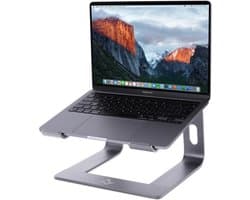 RhinoStand® laptop verhoger - Laptophouder aluminium - 10 tot 17 inch - Laptopstandaard grijs / space gray