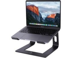 RhinoStand® laptopstandaard voor laptops van 10 tot 17 inch - Hoogwaardig aluminium - Laptop standaard zwart