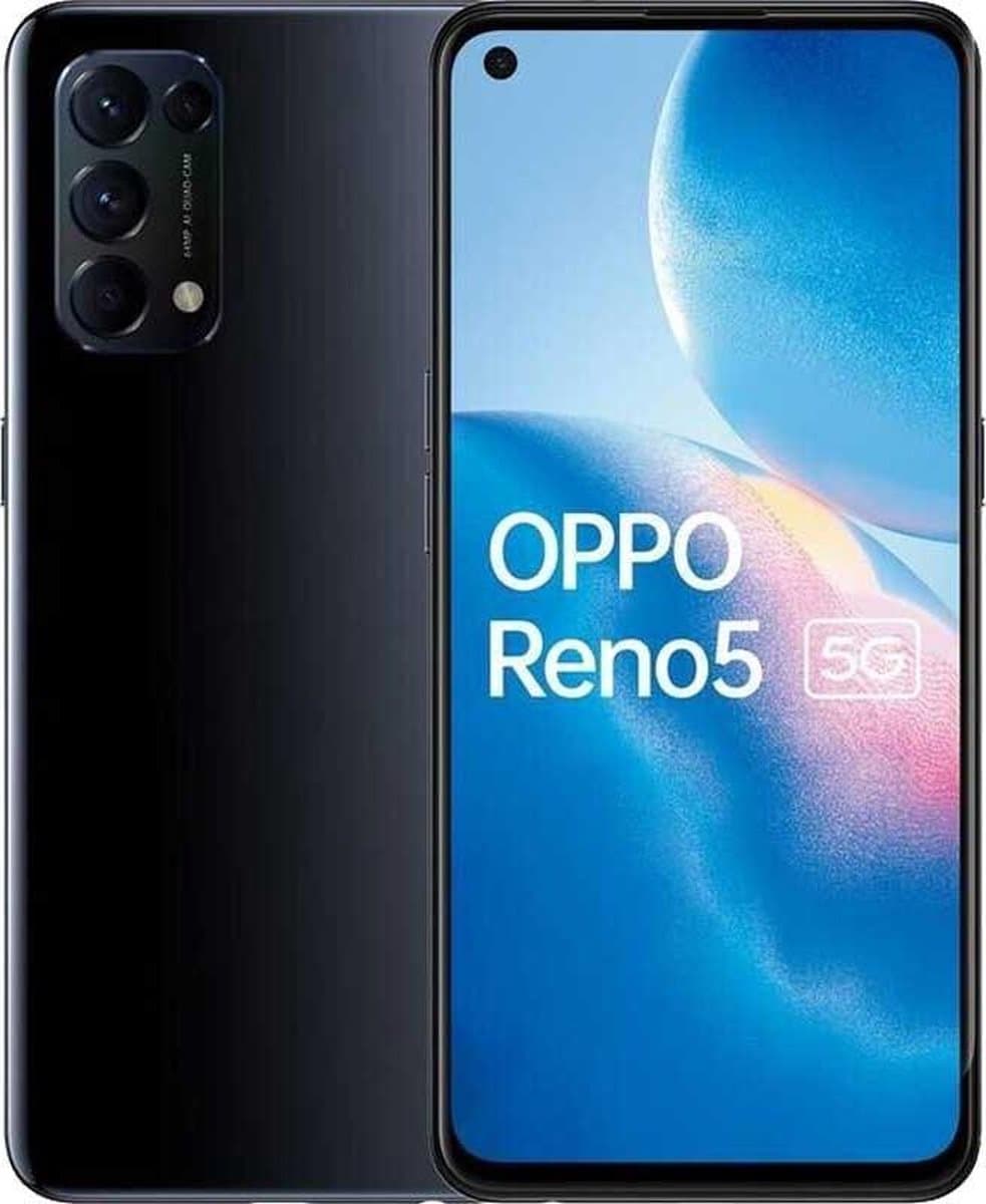Oppo Reno 5 - 5G - Zwart - 8/128GB - Android 11 — afbeelding 1