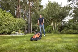elektrische grasmaaier met fietsstuurgreep (1.200W, 32cm maaibreedte, 3-voudig axiale hoogteverstelling, 35l opvangbak, ideaal voor kleine tuinen — thumbnail 3