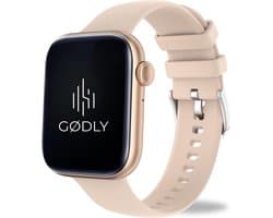 GØDLY® 45 Premium Smartwatch - voor Dames - Stappenteller - Kcal Teller - Slaapmeter & Hartslagmeter - Geschikt voor iOS & Android - Roze