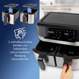 ProfiCook FR 1242 H - Dubbele Heteluchtfriteuse - Airfryer - 2x4,5 liter - 2400W — thumbnail 16