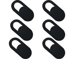 6x Webcam Cover - Schuifje voor Camera Laptop, Telefoon & Tablet - Zwart
