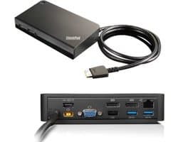 Lenovo 03X6296 laptop dock & poortreplicator Bedraad OneLink+ Zwart