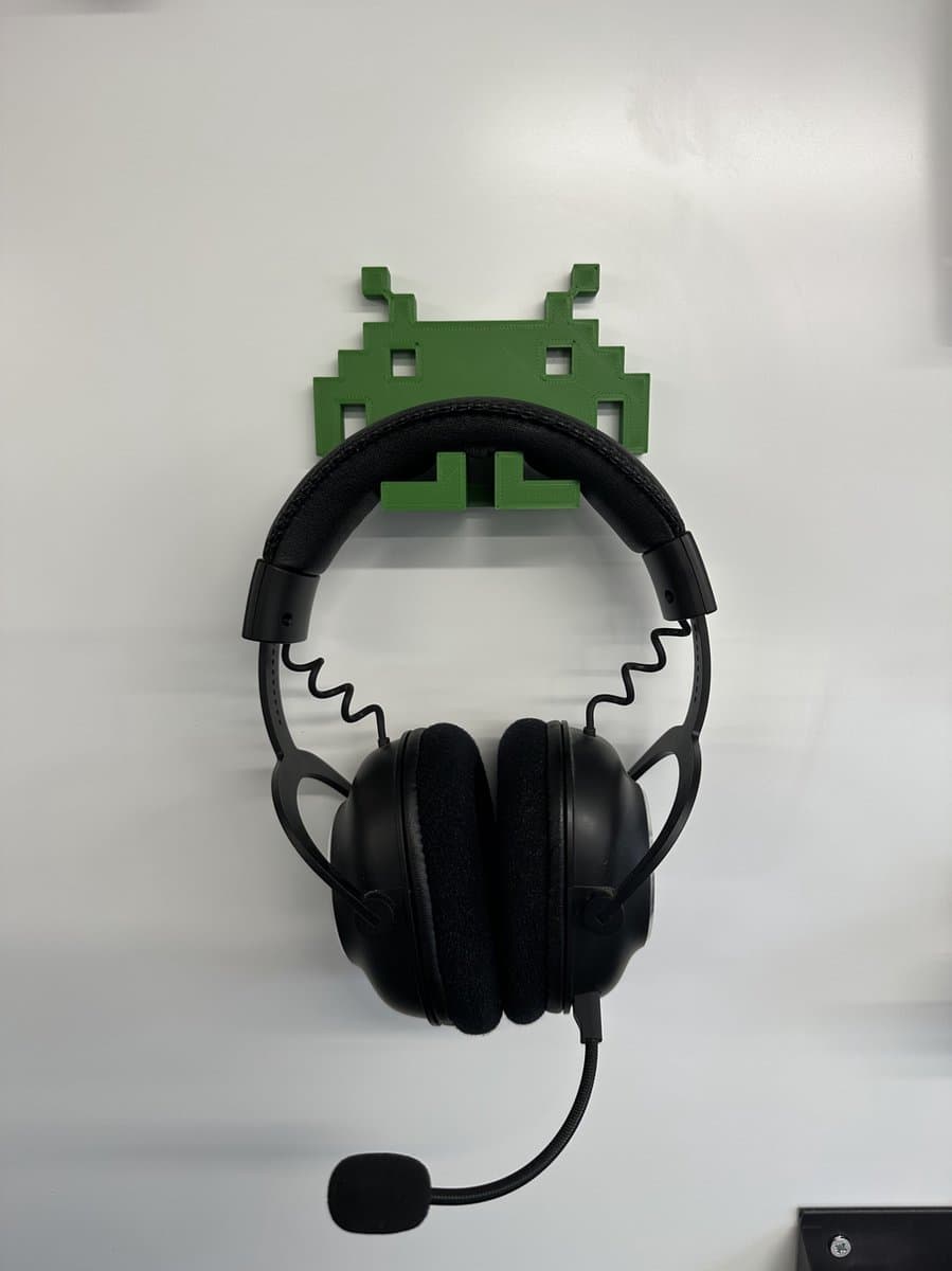 Space Invaders Hoofdtelefoonhouder - muurbevestiging - wandbevestiging - Groen — afbeelding 1