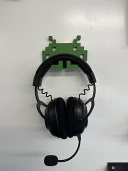 Space Invaders Hoofdtelefoonhouder - muurbevestiging - wandbevestiging - Groen — thumbnail 1