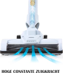 PRIMO PR500SV Steelstofzuiger Draadloos 3-in-1 - Stofzuiger Zonder Zak - Kruimelzuiger - HEPA Filter - Wit/Peach — thumbnail 3