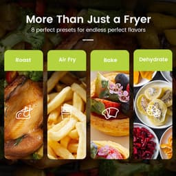 Kyvol Epichef AF60 Airfryer - Luchtfriteuse - Handig kijkvenster - Grote capaciteit van 6QT voor een hele kip - Keramisch gecoate mand - 360° snelle warmtecirculatie - 60+ recepten inbegrepen — thumbnail 3
