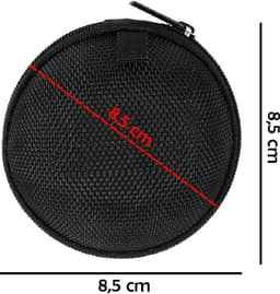 Opberg Etui Voor Oordopjes - Nylon Hoesje voor Oortjes Met Rits - Zwart — thumbnail 5