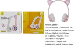 M.TK Draadloze Koptelefoon voor kinderen Roze Kleur - Bluetooth Hoofdtelefoon 5 uur ononderbroken speeltijd - Kinder Hoofdtelefoon-Draadloze Koptelefoon - Roze Kleur — thumbnail 5