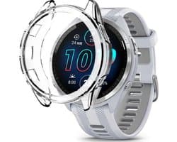 Strap-it TPU bescherm hoesje - zachte case geschikt voor Garmin Forerunner 965 - transparant