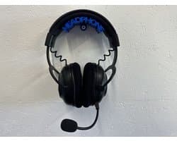 Hoofdtelefoon houder - muurbevestiging - wandbevestiging - Blauw