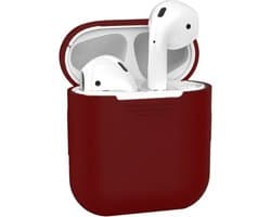 AirPods Hoesje voor Apple AirPods 1 & 2 – Bordeaux - Siliconen Beschermende Case