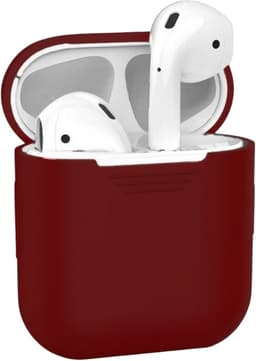 AirPods Hoesje voor Apple AirPods 1 & 2 – Bordeaux - Siliconen Beschermende Case — thumbnail 1