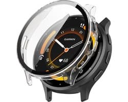 Strap-it beschermhoesje met glasplaat geschikt voor Garmin Venu 3S (transparant) – schokbestendige case met geïntegreerde screen protector – perfecte pasvorm en volledige bescherming voor je smartwatch