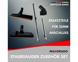 Maxorado 35 mm Set 4-delig - Combi zuigmond + parket borstel + buis + stofborstel - UNIVERSEEL voor stofzuiger 35mm - geschikt voor Siemens, Bosch, AEG, Samsung, MIELE
