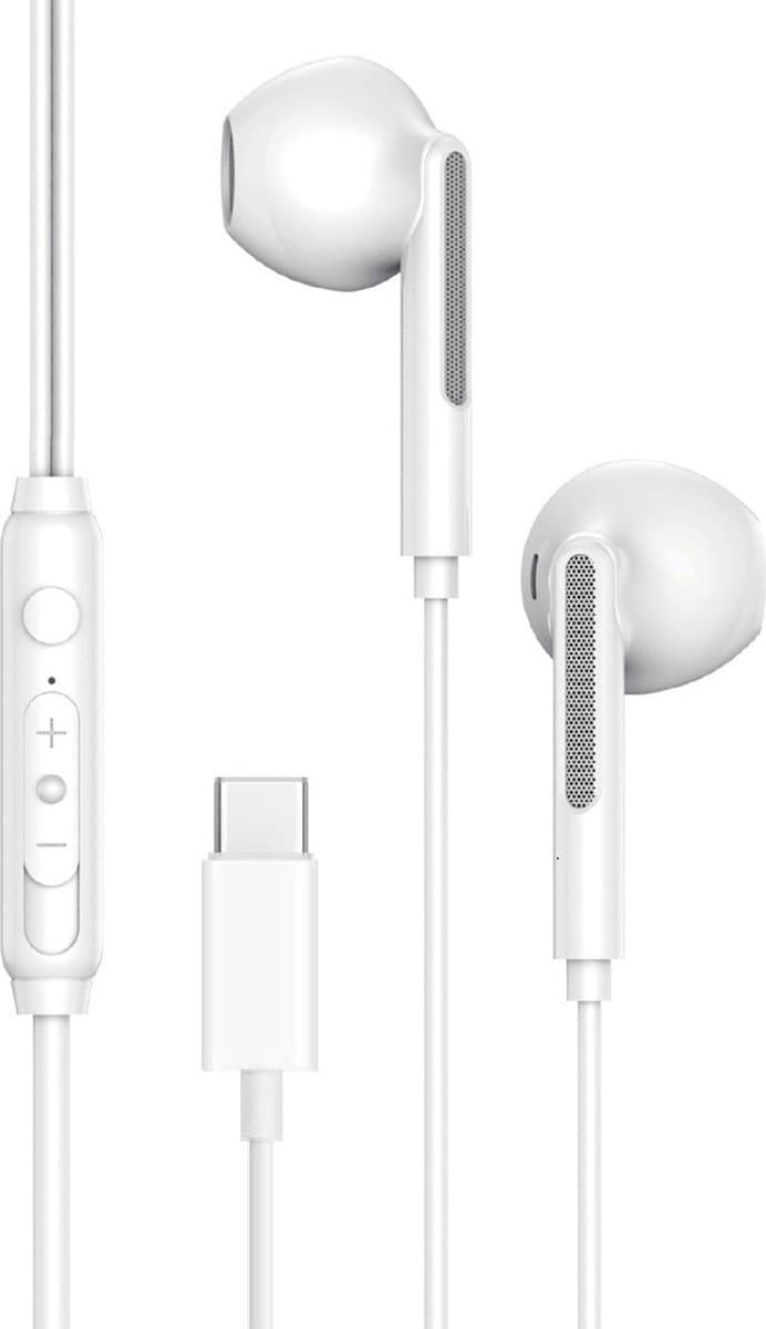 Oortjes met Draad - USB-C Aansluiting - In-Ear Oordopjes met Draad - Bedrade Oortjes - Oortjes met Draad en Microfoon — afbeelding 1