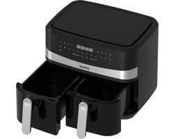 Klausberg 7573 - Dubbele Airfryer XXL - Heteluchtfriteuse - touchscreen - 9Liter - 1750W